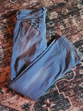 Cruel Girl Light Blue Boot Cut Jeans with Embroidered Pocket